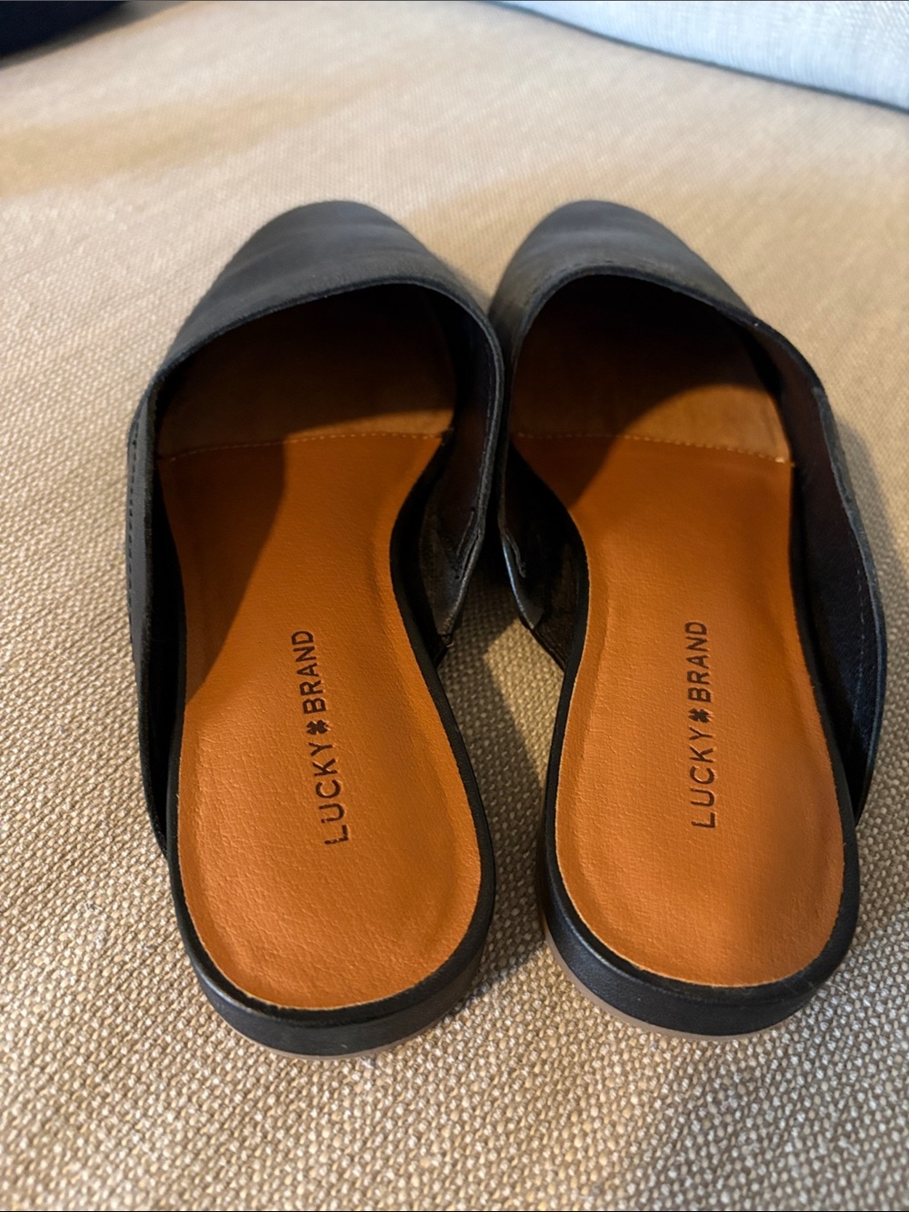 Lucky Brand Black Slip-On Leather Mules - Picture 3 of 3